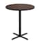 National Public Seating NPS Cafe Table, 36 Round, X Base, 42 Height CT13636XBMY - alternate 1